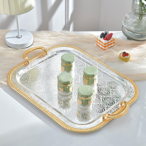 Bandeja Para Servir Bandeja Decorativa Rectangular Arte L
