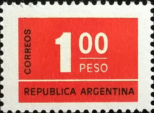 Argentina, Sello Gj 1721 A Cifra 1p Fosf Mate Mint L11503