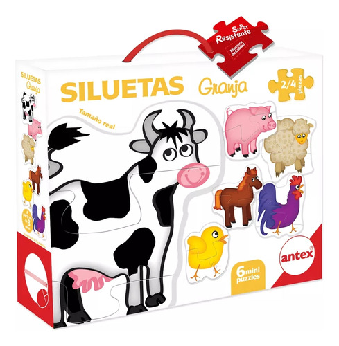 Puzzle Siluetas Granja C/carton Extra Resistente Antex 3023