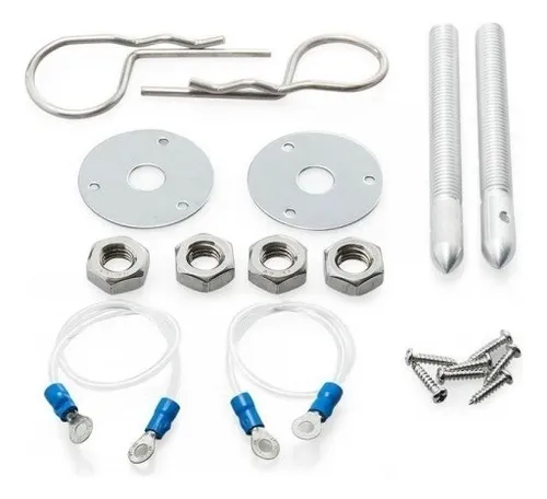 Traba Cierre Capot Simple Universal Aluminio Epman Plateado