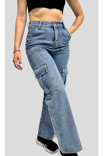 Jeans Cargo De Dama