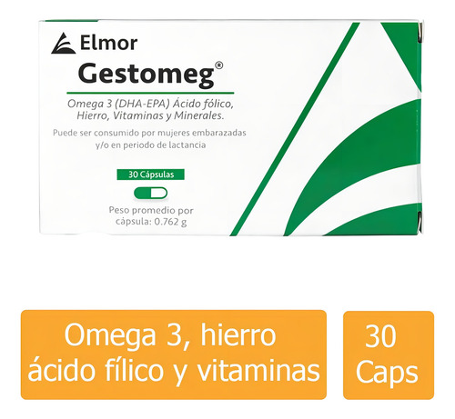 Suplemento Alimenticio Gestomeg 30 Cápsulas