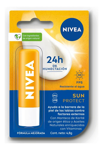 Nivea Labello Protector Labial Barra Sun Protect Fps30 4.8g