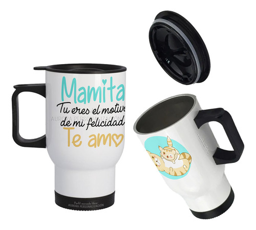 Mug Vaso Termico Viajero Para Carro Regalo Para Mamá 31