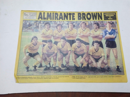 Mini Poster Almirante Brown 1990/91 (331)  