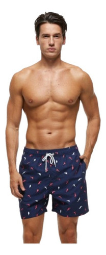 S Short De Natación De Surf Con Estampado De Secado Rápido
