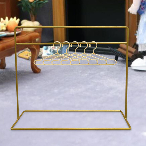 I Percha De Ropa En Miniatura For Casa De Muñecas Dorada