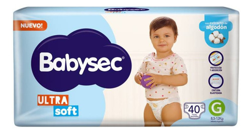 Babysec Ultra Soft Grande Sin Género 40 Unidades