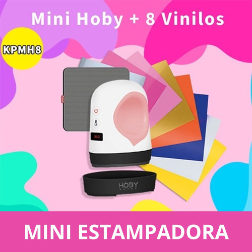 Plancha Sublimación Portatil  Mini Hoby Press + 8 Vinilos