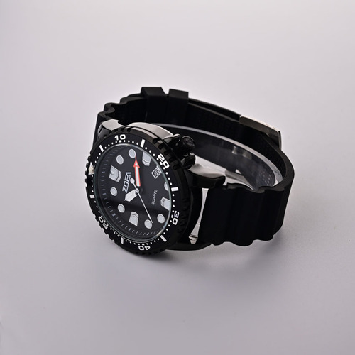 Reloj Zoea Ez8002-h Negro Cuarzo Resistente Al Agua 30m
