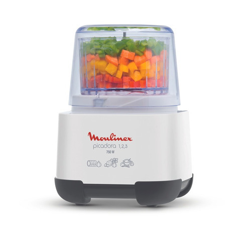 Imagen 7 de 9 de Picadora Moulinex Pica Todo En 1,2,3 Moulinette 750w Ad6011 Color Blanco