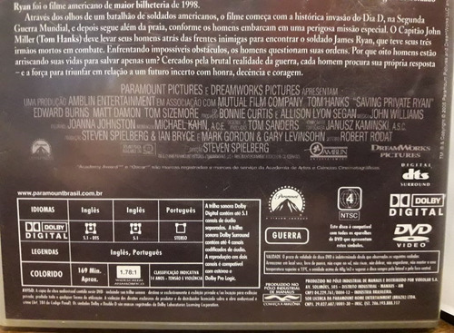 Dvd - O Resgate Do Soldado Ryan - Steven Spielberg
