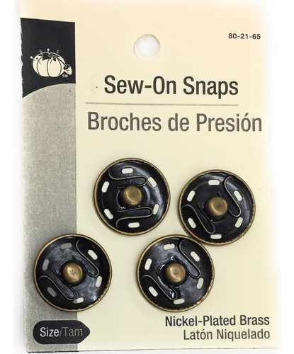 4 Large Snaps Sew-on, 21mm -7/8 - 4 Snaps,sew-on Snap...