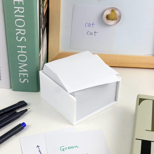 Suporte De Notas Branco Com Notas De Notas Em Branco Cube Si