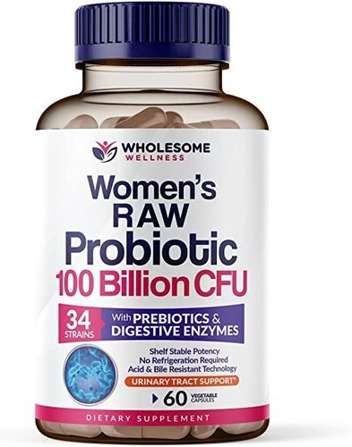  Wholsome Women's Raw Probiotics 60 Cápsulas Vegetales