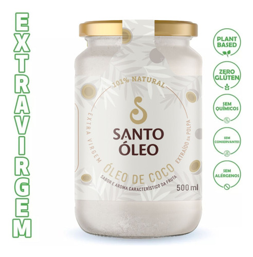4x Óleo De Coco Extravirgem Prensado A Frio Polpa 500ml
