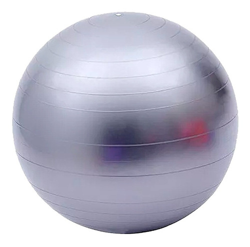 Pelota Fitness Ejercicio Yoga Pilates Gris 53 Cm Log-on 