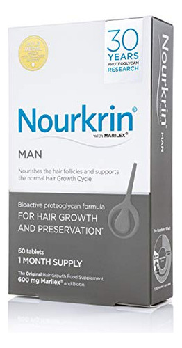 Suplemento Diário Nourkrin Man Para Queda De Cabelo 60 Compr