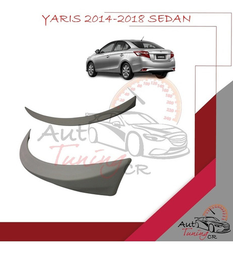 Coleta Spoiler Tapa Baul Toyota Yaris 2014-2018 Sedan