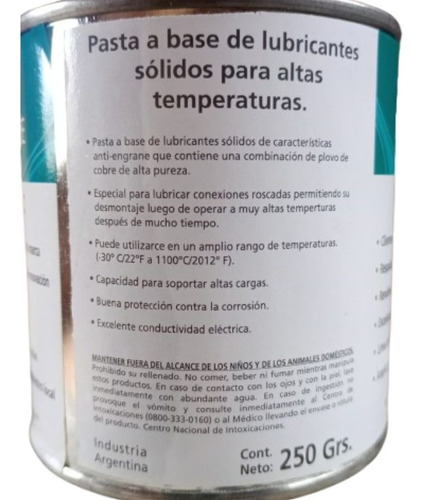 Molykote Hsc X 250 Gr - Pasta De Montaje Cobreada