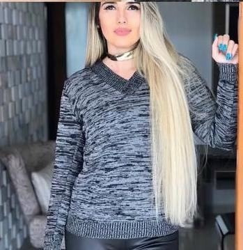 Blusa Gola V - Cinza Escuro