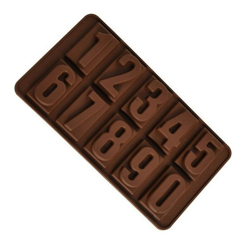 Molde De Numeros Silicona Bombones Chocolate 3x4 Cm C/numero