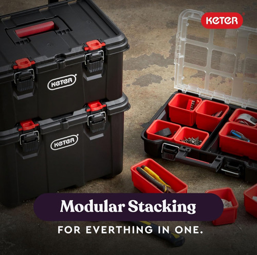 Kerter Caja De Herramientas Modular 3 Piezas Stack N Roll