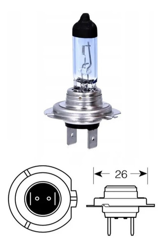 Imagen 3 de 8 de Luces Bosch H7 12v Luz Xenon Blue 55w Px26d