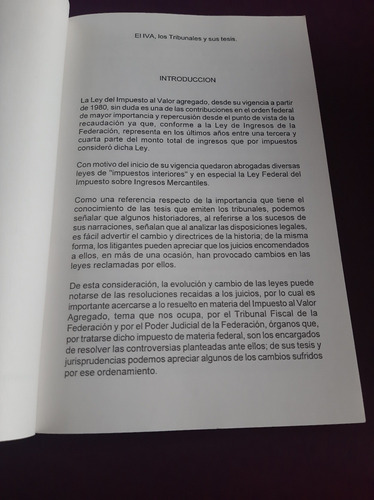El Iva, Los Tribunales Y Sus Tesis Introducción Jorge Cortés (Usado)