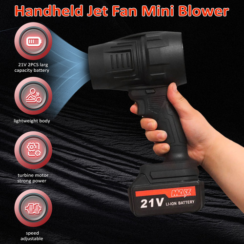 Mini Blower 21v Large 2pcs Dry Jet Fan Fallen With Turbine