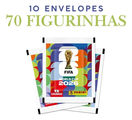 Kit10 Pacotinhos De Figurinhas Copa 2026 Panini Oficial Fifa