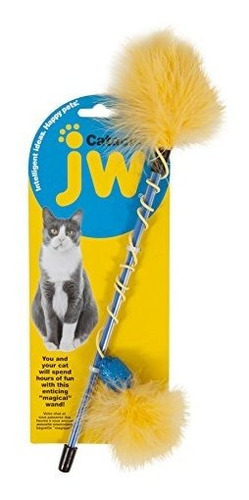 Jw Cataction Juguete Varita De Plumas Multicolor