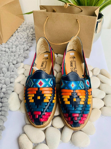 Huaraches Artesanales Multicolor 100% Mexicano 