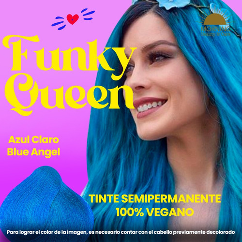 Tinte Fantasía Semipermanente Azul Sin Peróxido Tono Morado