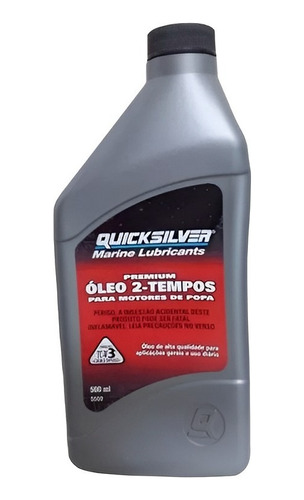 Óleo Quicksilver Premium Tc-w3 Para Motores 2t 500 Ml
