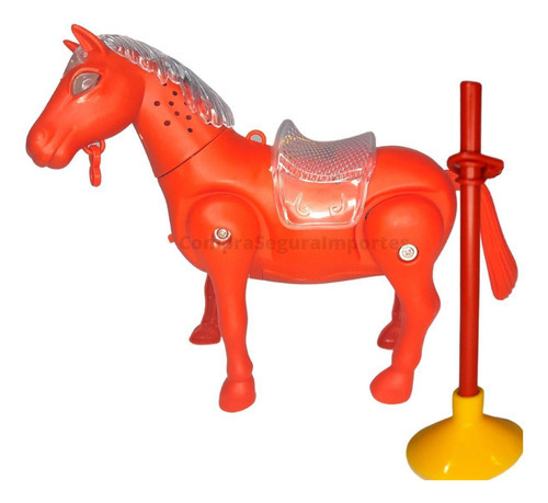 Caminata musical con sonido y luz de Toy Horse, animal rojo