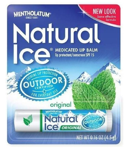 Balsamo Labial De Hielo Natural Mentholatum Spf Original 15