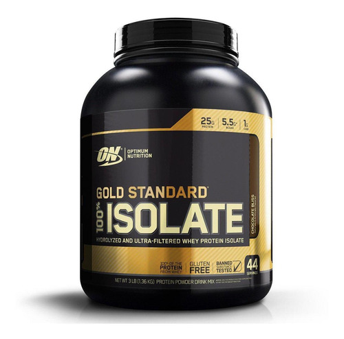 Gold Standard 100% Whey Isolate 1.32kg On Optimum Nutrition Sabor Baunilha