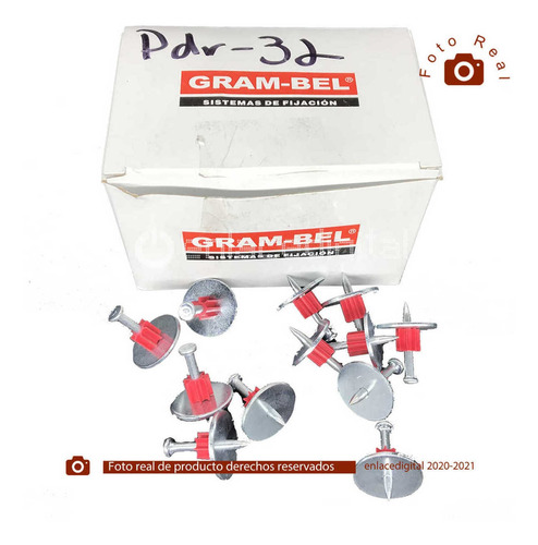 Imagen 3 de 8 de Clavo Rondana Pdr-32 Gram-bel 1-1/4 Acero Fijacion