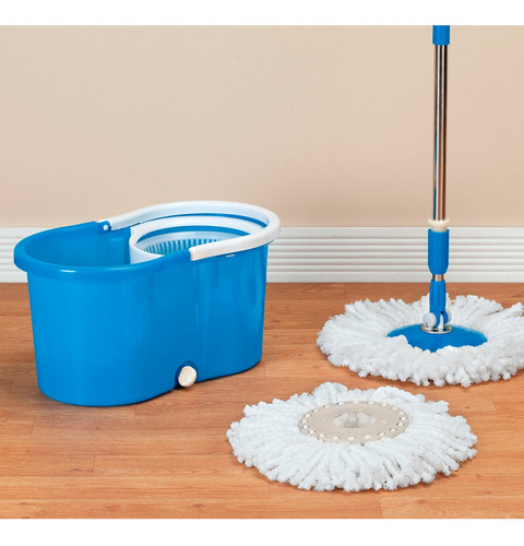 Mopa Giratoria 360 Con Balde Escurridor 2 Paños Super Oferta