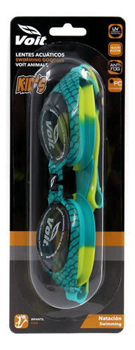 Goggle De Natación Voit Animal Multicolor Amarillo O Rojo Multicolor