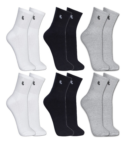 Imagem 3 de 7 de Kit 6 Pares Meias Lupo Original Cano Médio Alto 3245 Atacado