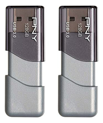 Pack De 2 Memorias Usb Pny Turbo Attaché 3 De 128gb, Plata