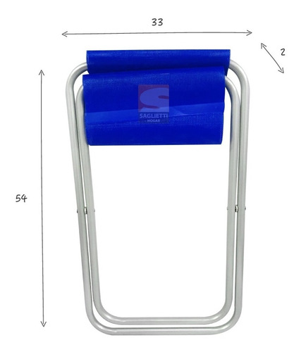 Banquito Tijera Plegable Camping Banqueta Posta 402 Promo X2