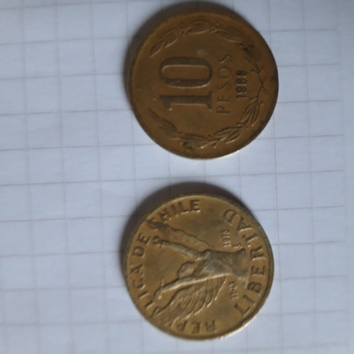 2 Monedas De $10 Pesos Símbolo Libertad Y 1 De $50 Chiie