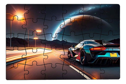 Rompecabezas Puzzle De Madera 30 Piezas Autos A20