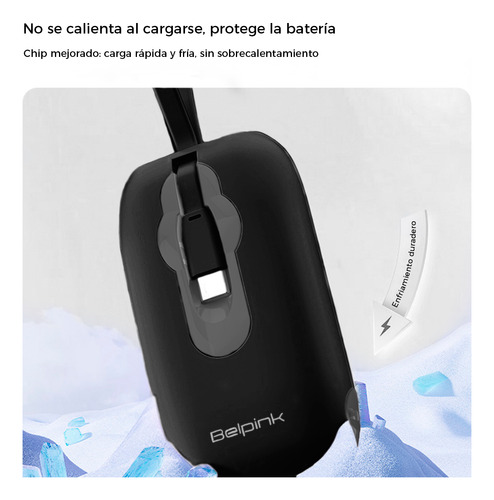 Power Bank 10 000 Mah Batería Portatil Para iPhone Y Tipo C