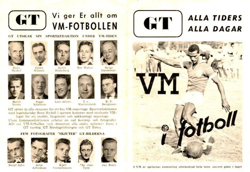 Folder Copa Da Suécia 1958 Com O Jogador Didi