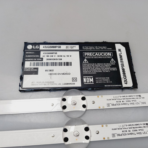 Kit De Leds Para Pantalla Lg Modelo 43uq8000psb (Usado)
