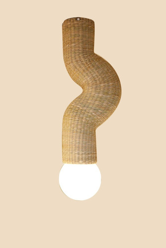 Lámpara Curva De Techo De Tejido Artesanal